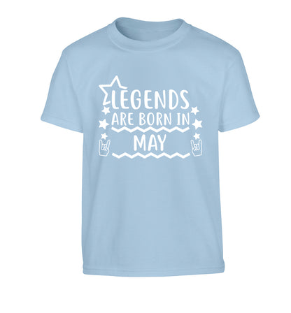 Legends are born in May Children's light blue Tshirt 12-13 Years