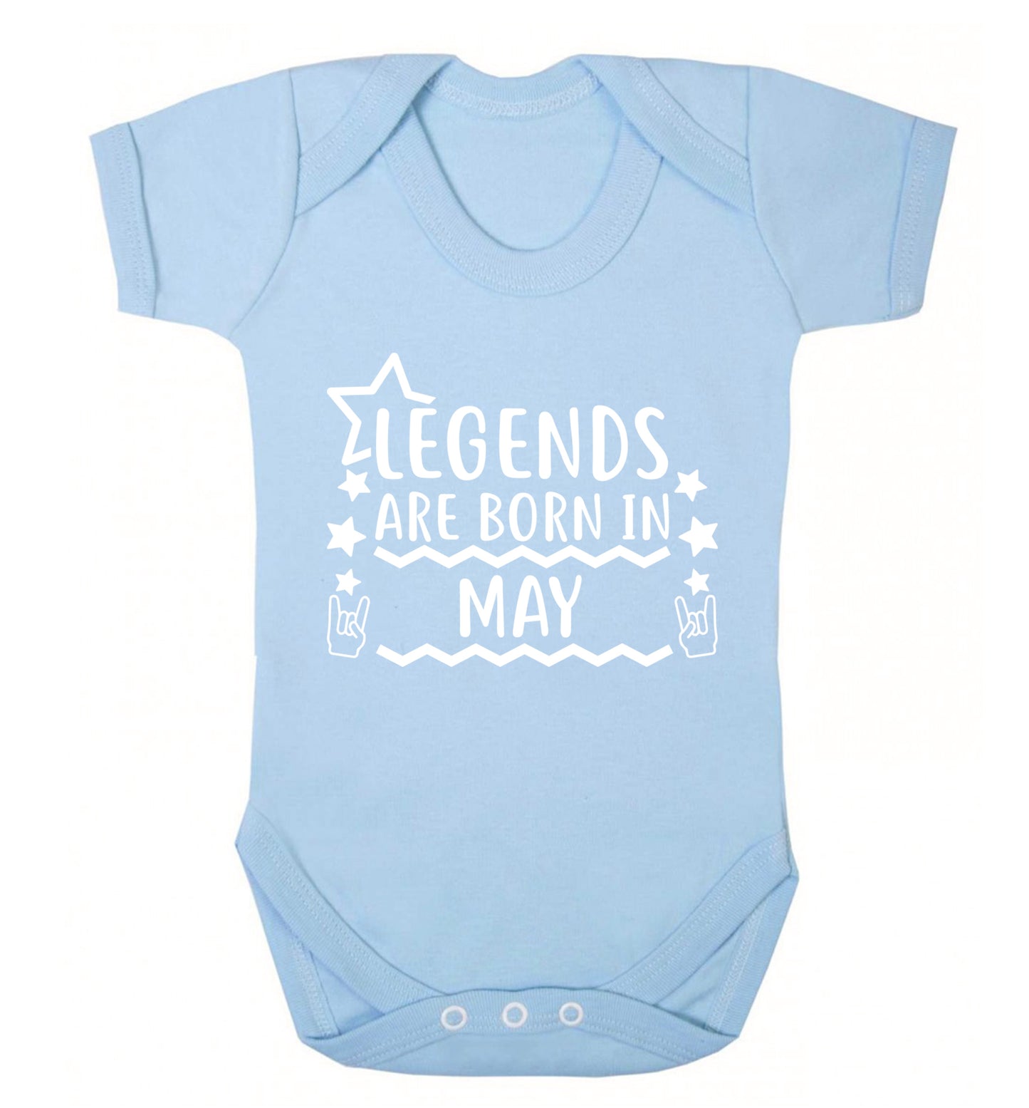 Legends are born in May Baby Vest pale blue 18-24 months