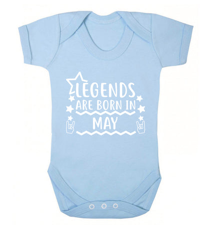 Legends are born in May Baby Vest pale blue 18-24 months