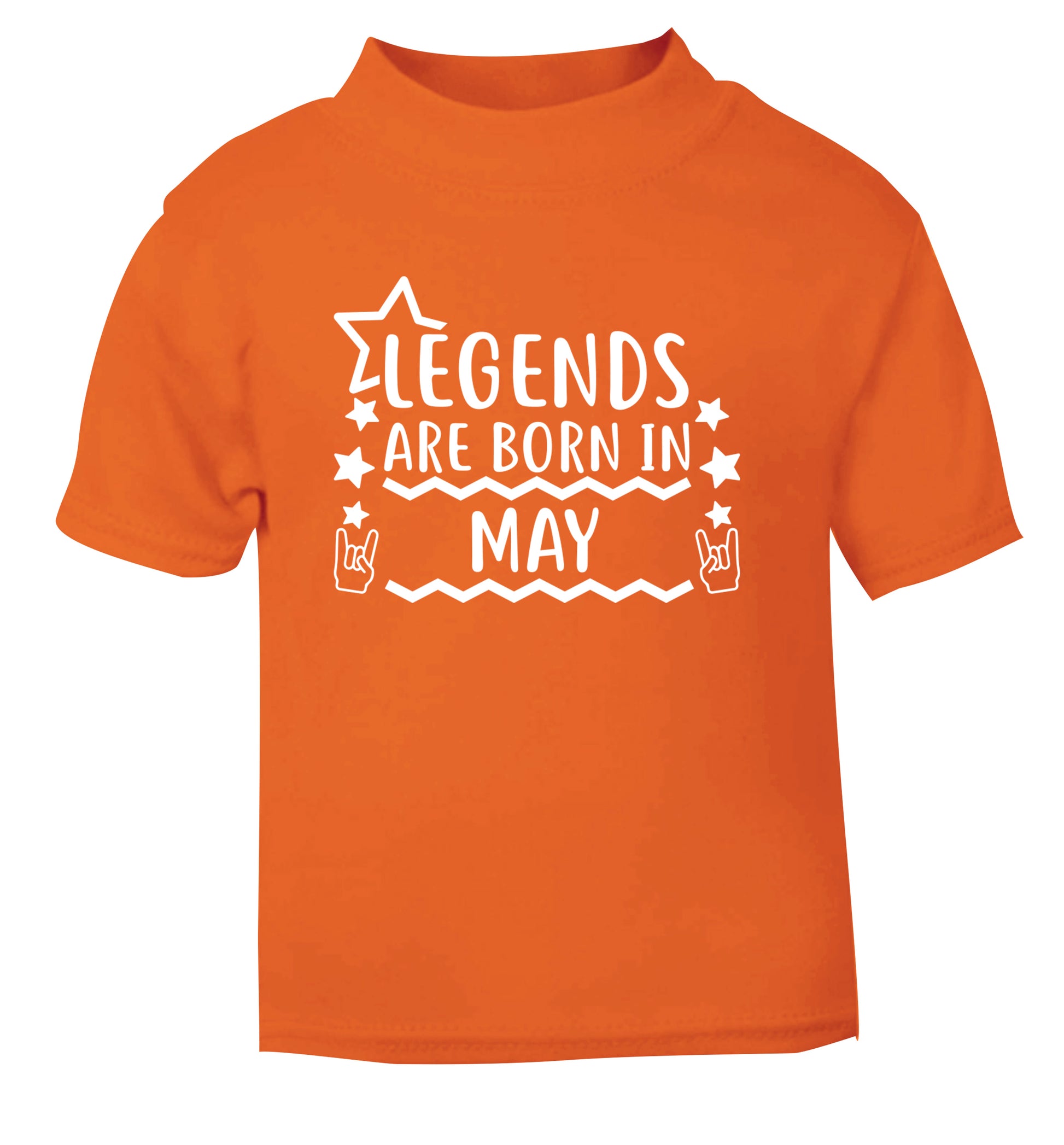 Legends are born in May orange Baby Toddler Tshirt 2 Years