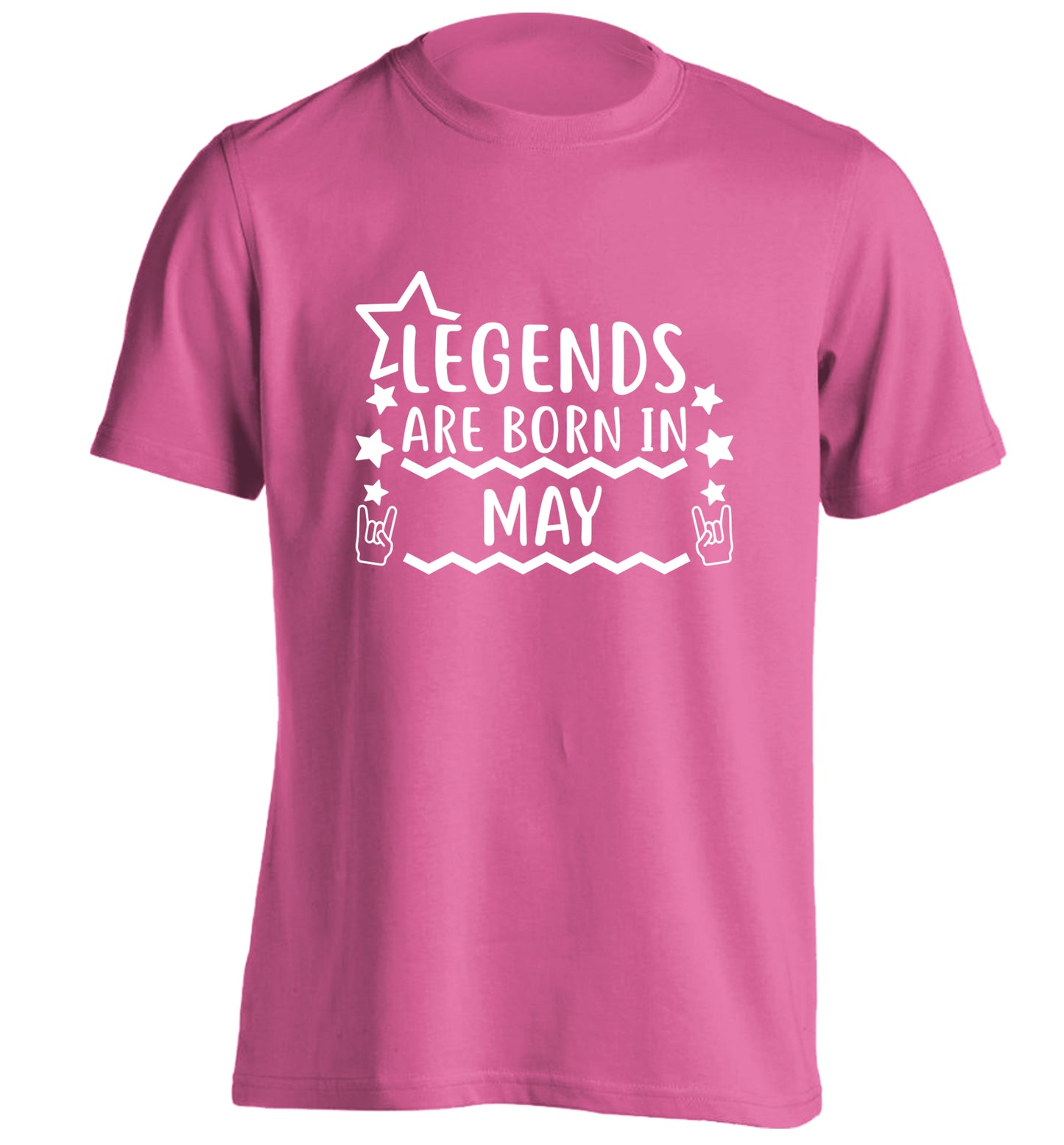 Legends are born in May adults unisex pink Tshirt 2XL
