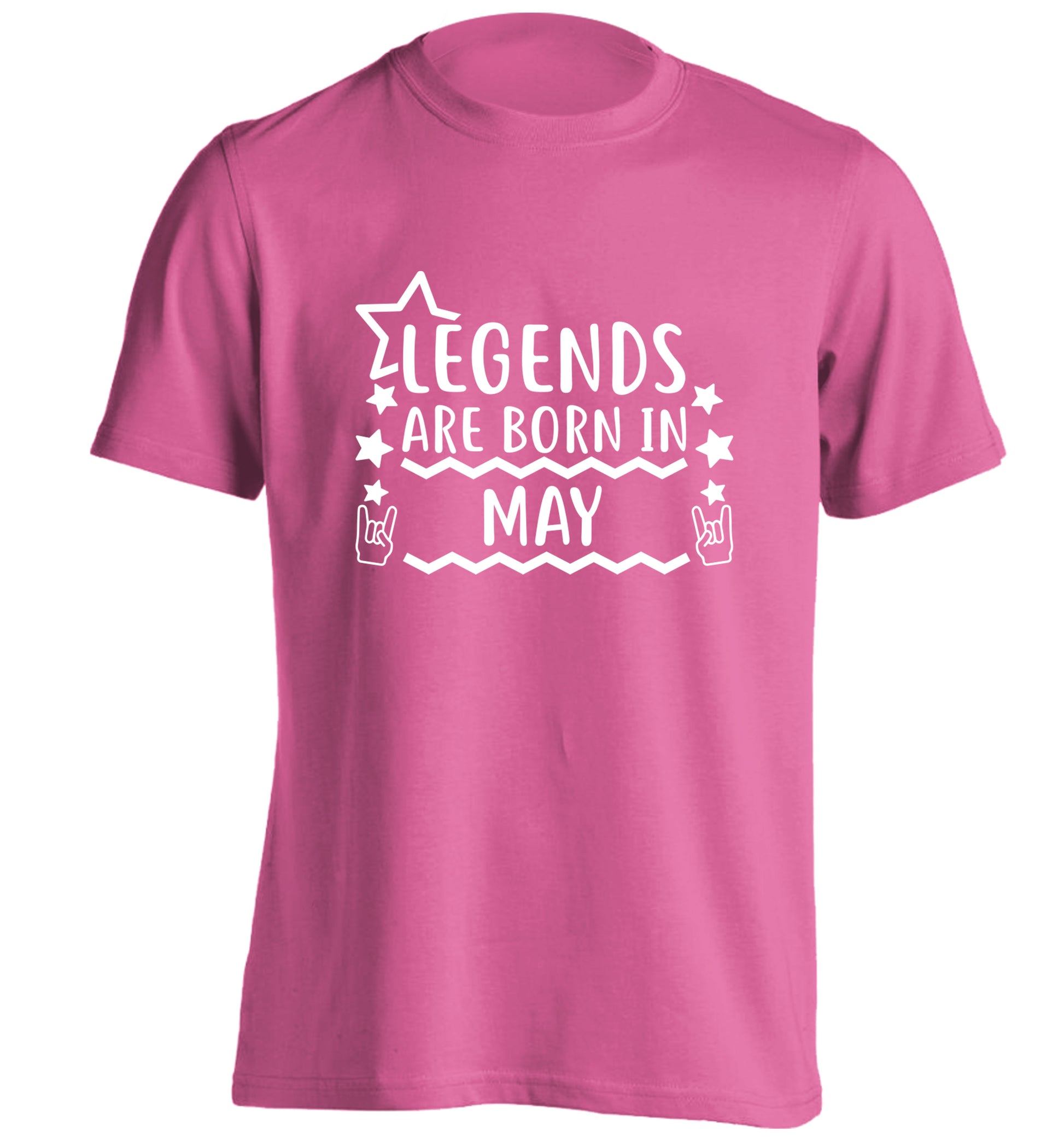 Legends are born in May adults unisex pink Tshirt 2XL