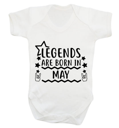Legends are born in May Baby Vest white 18-24 months