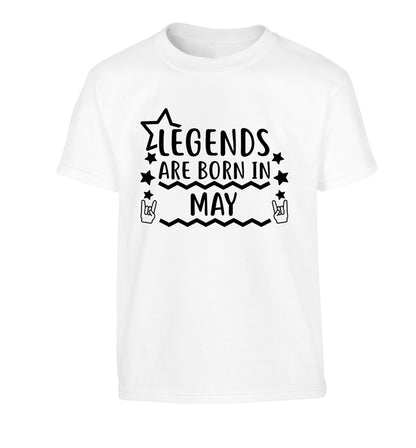 Legends are born in May Children's white Tshirt 12-13 Years