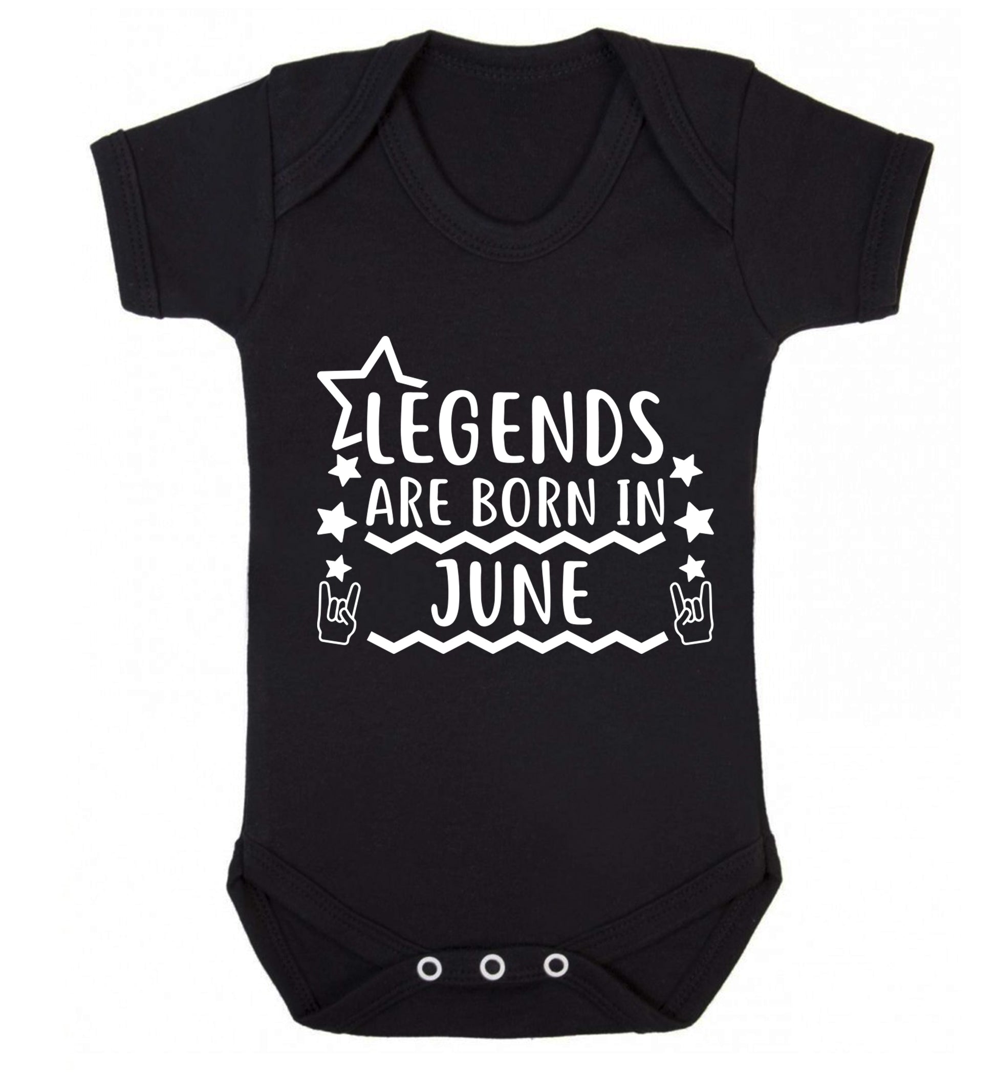 Legends are born in June Baby Vest black 18-24 months