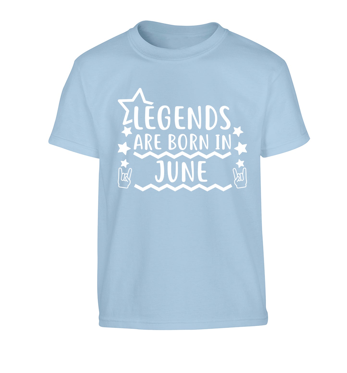 Legends are born in June Children's light blue Tshirt 12-13 Years
