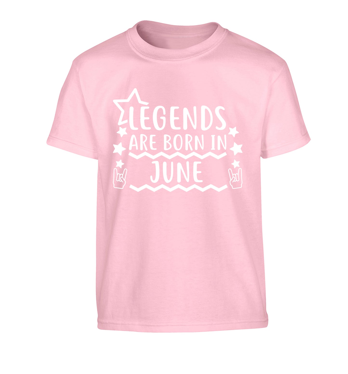 Legends are born in June Children's light pink Tshirt 12-13 Years