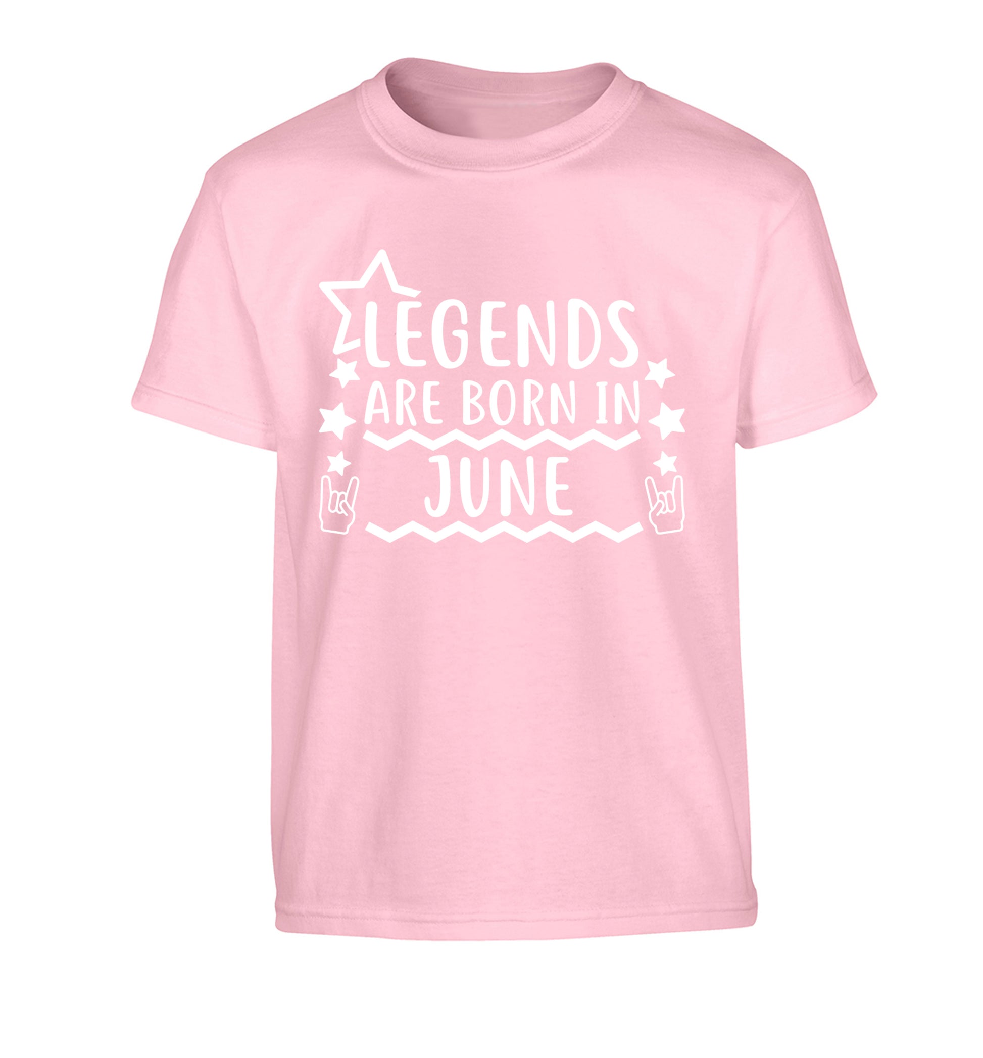 Legends are born in June Children's light pink Tshirt 12-13 Years