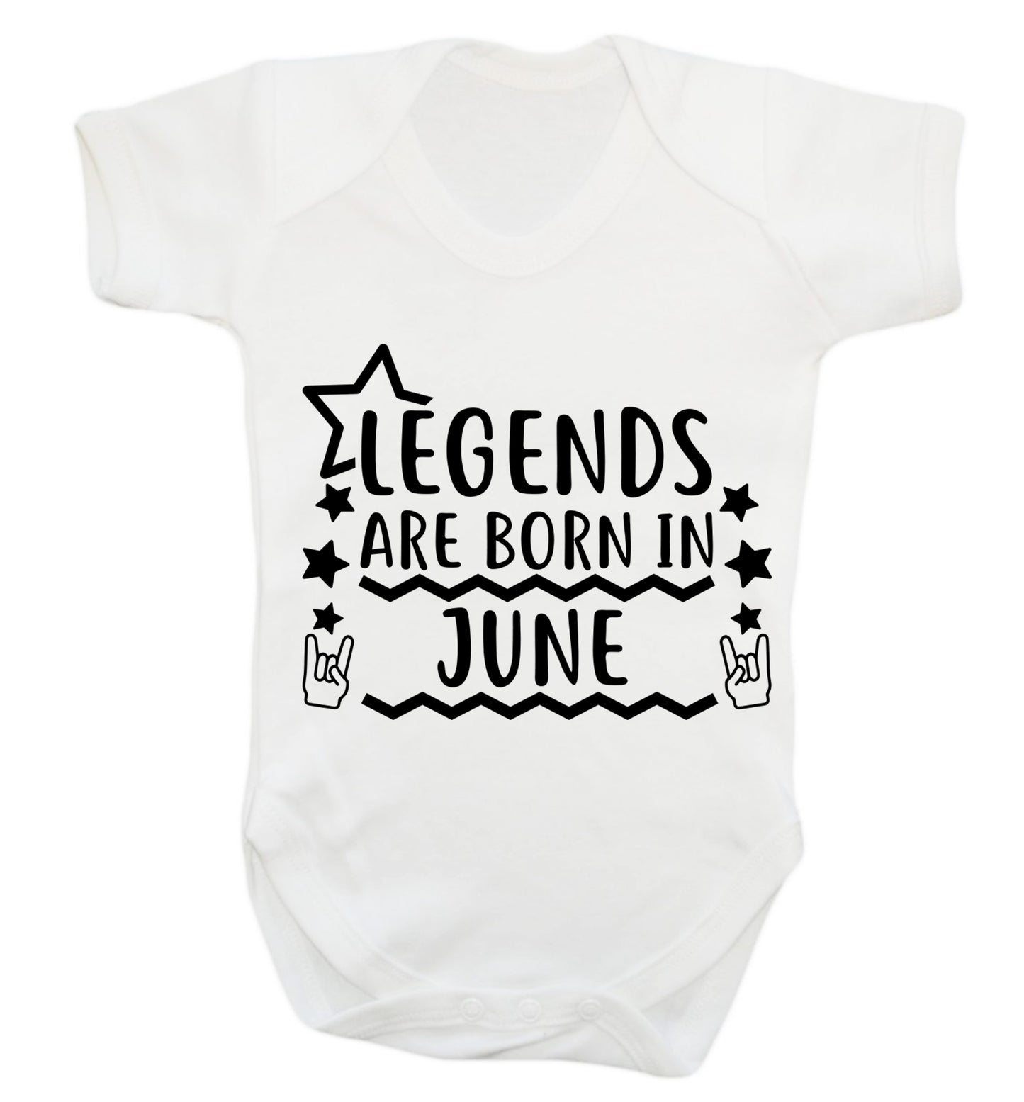 Legends are born in June Baby Vest white 18-24 months