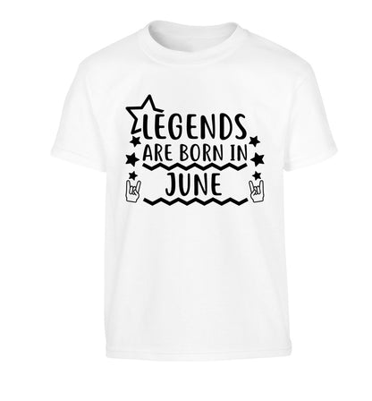 Legends are born in June Children's white Tshirt 12-13 Years