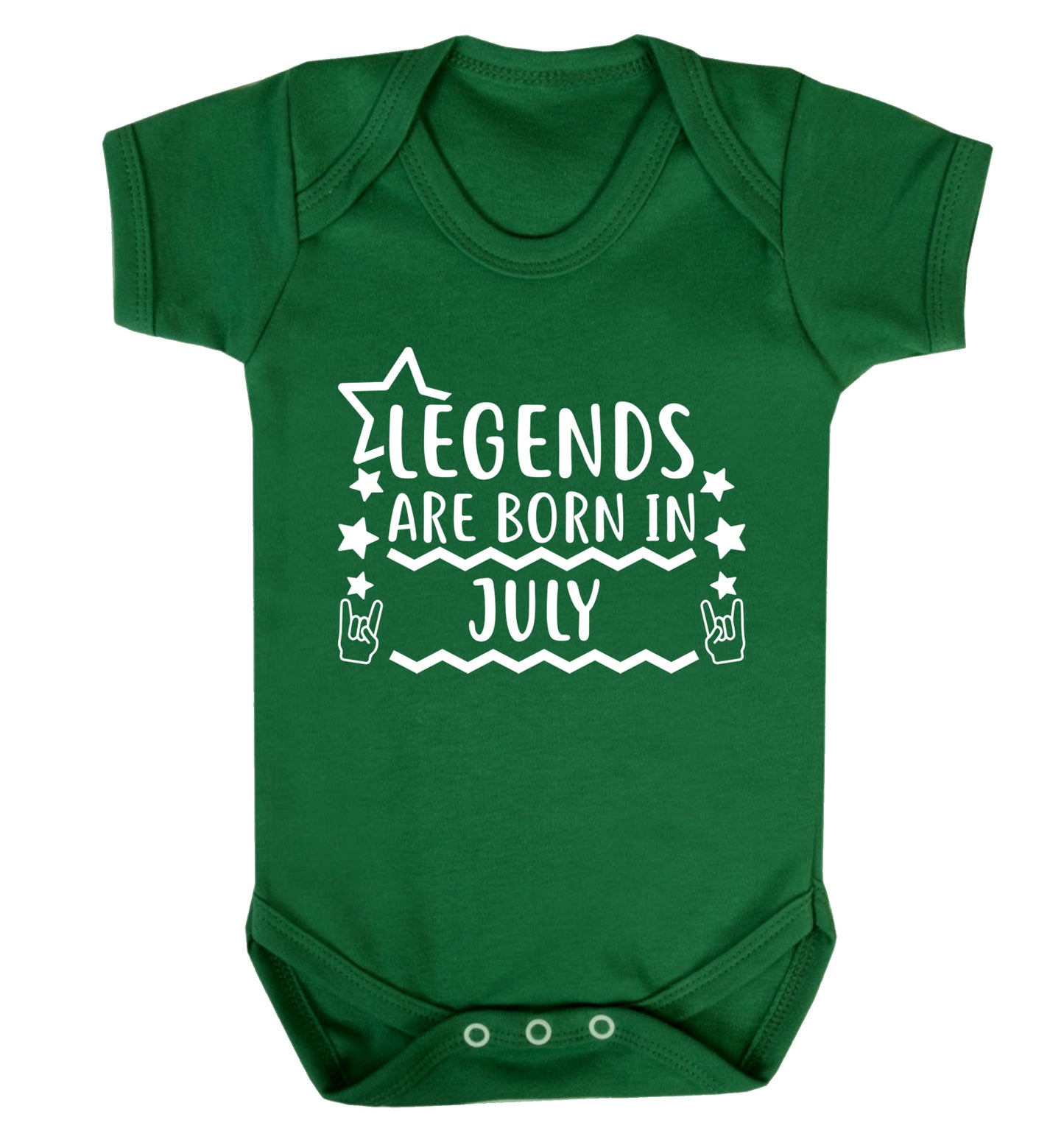 Legends are born in July Baby Vest green 18-24 months
