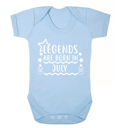 Legends are born in July Baby Vest pale blue 18-24 months