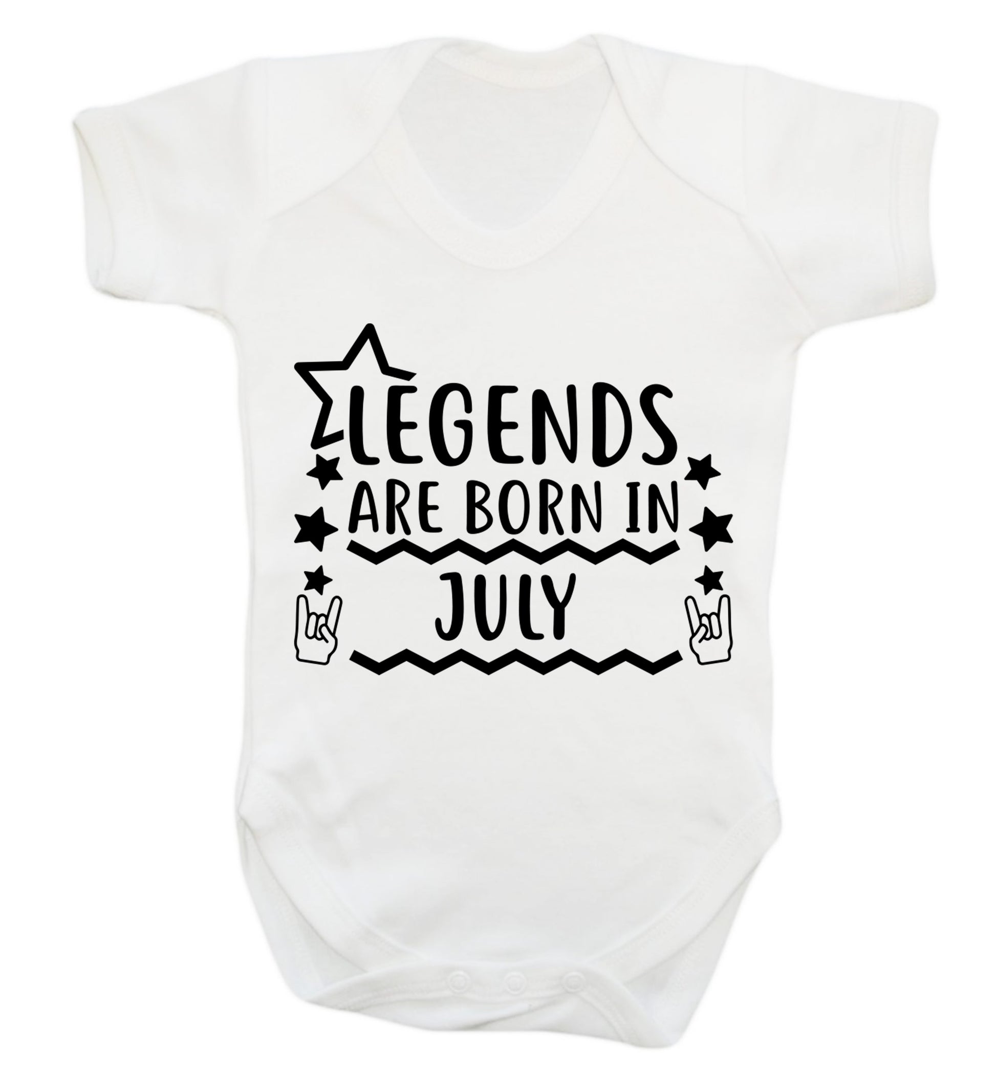 Legends are born in July Baby Vest white 18-24 months