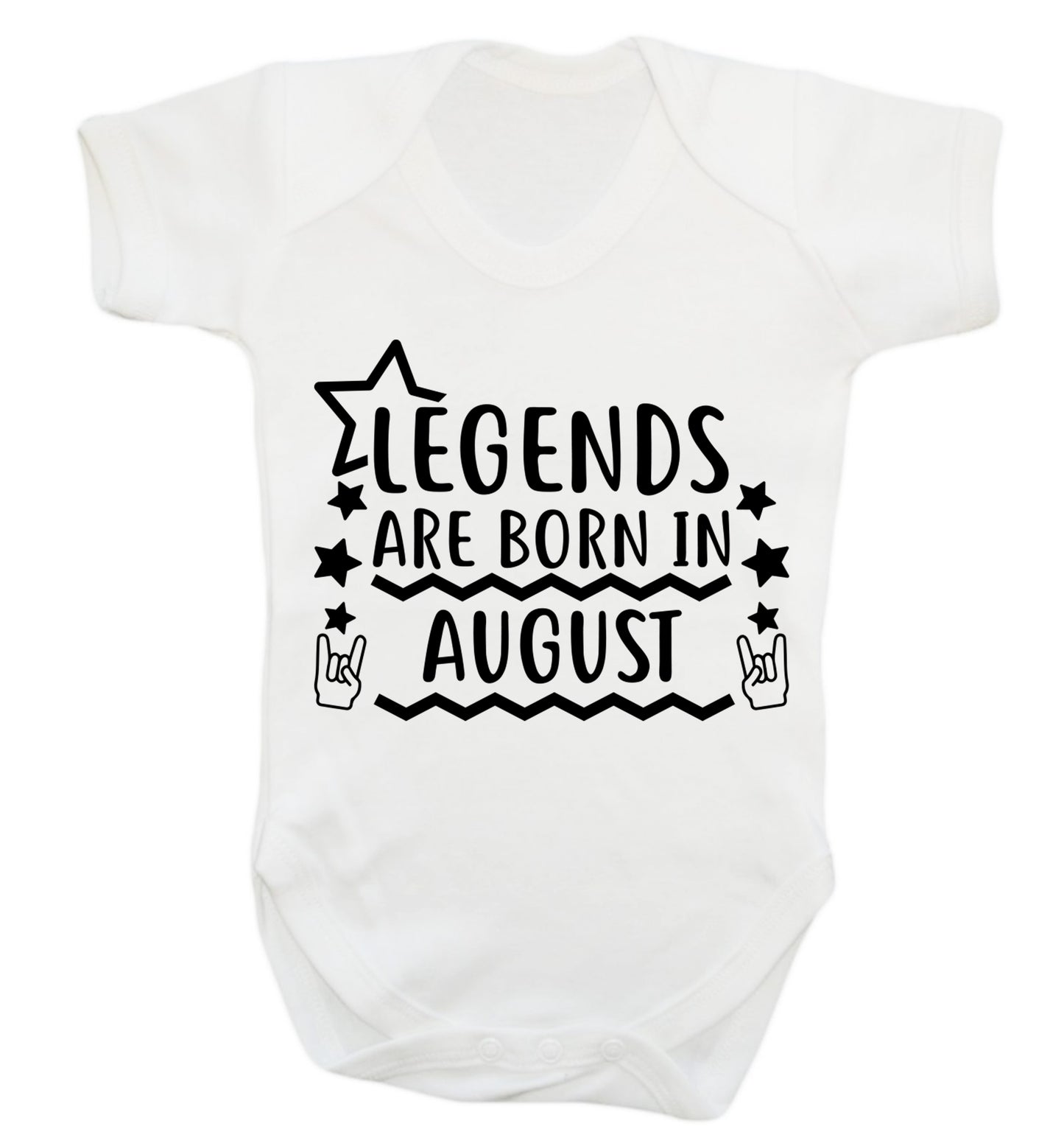 Legends are born in August Baby Vest white 18-24 months