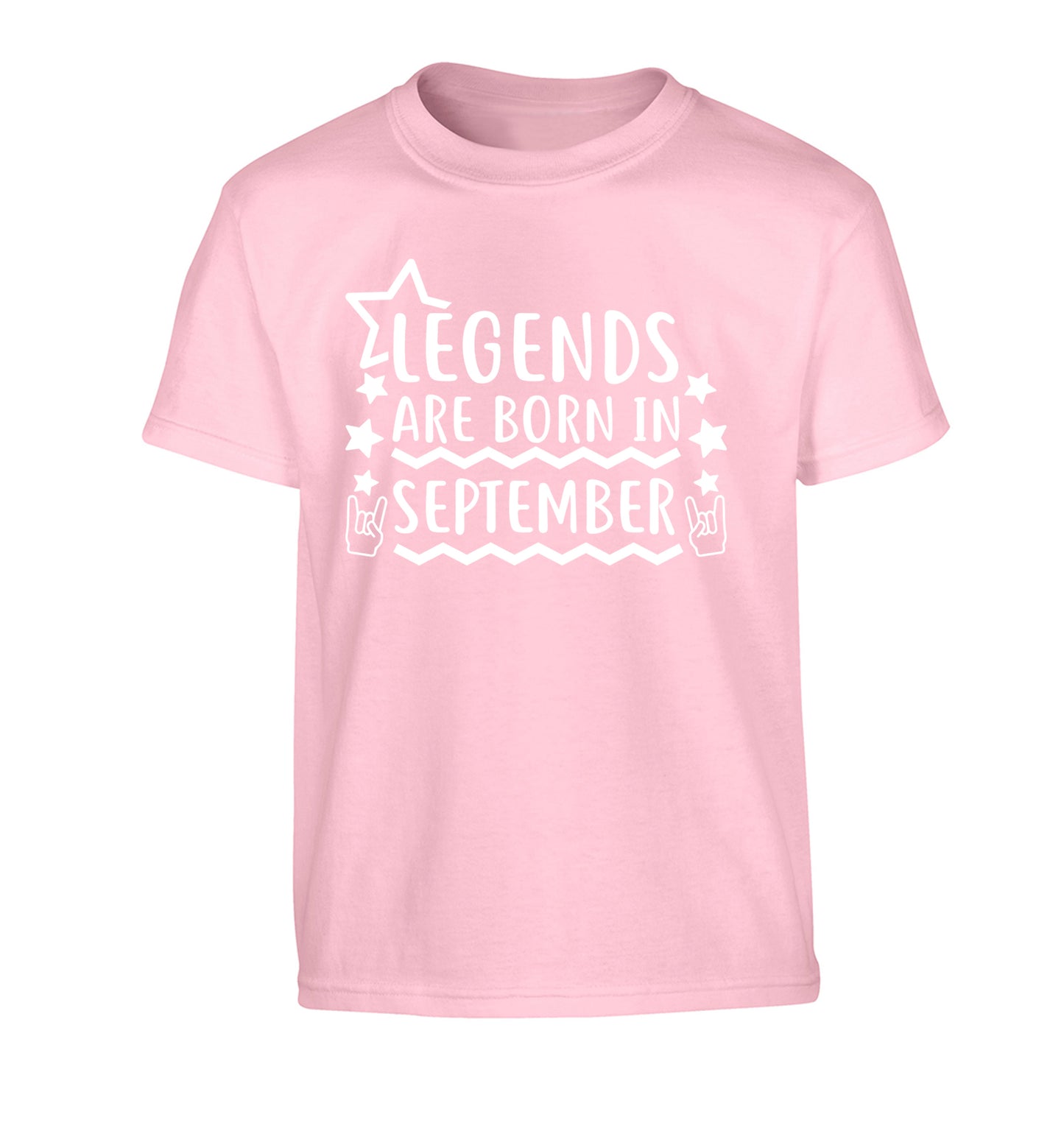 Legends are born in September Children's light pink Tshirt 12-13 Years
