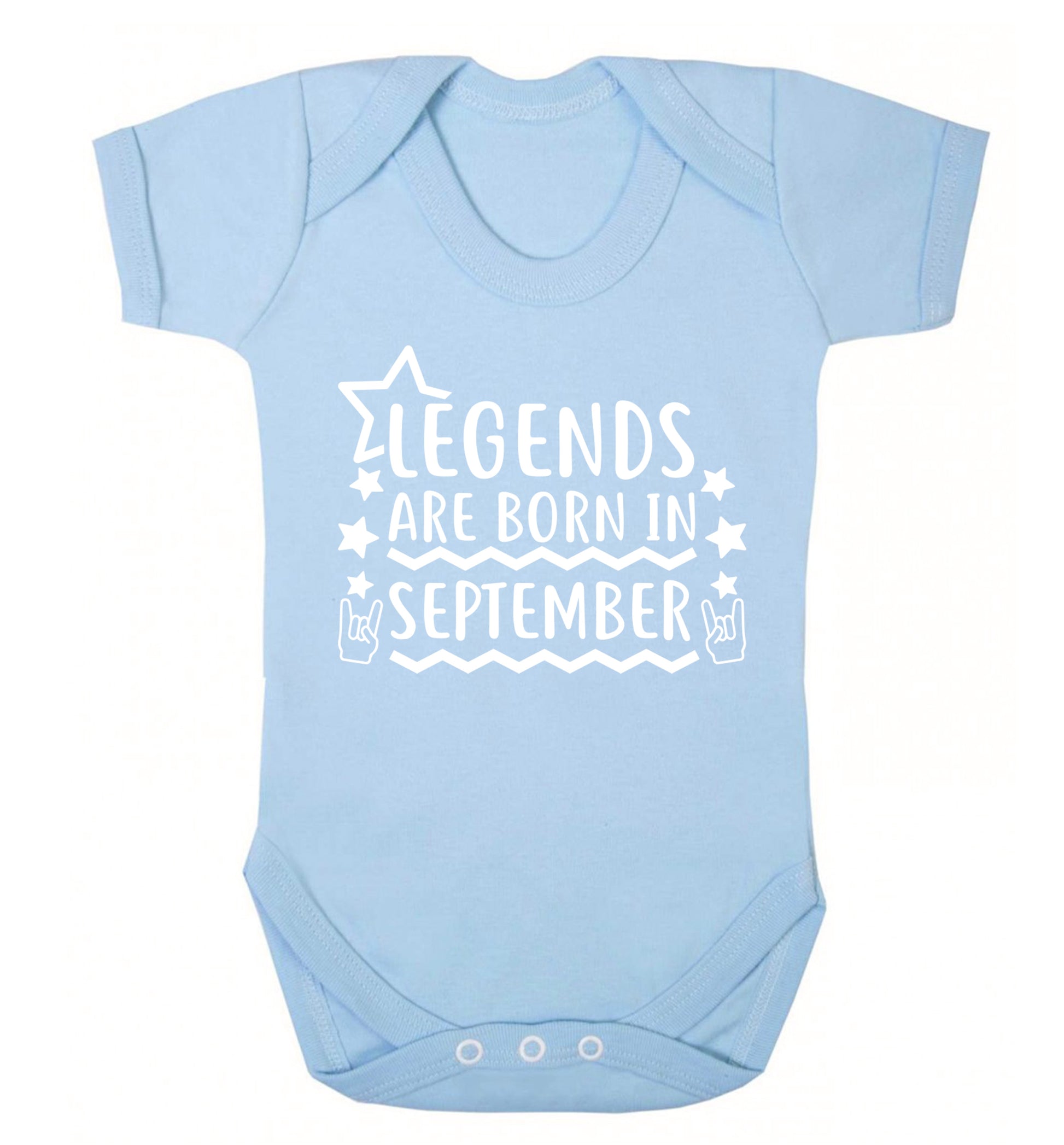 Legends are born in September Baby Vest pale blue 18-24 months