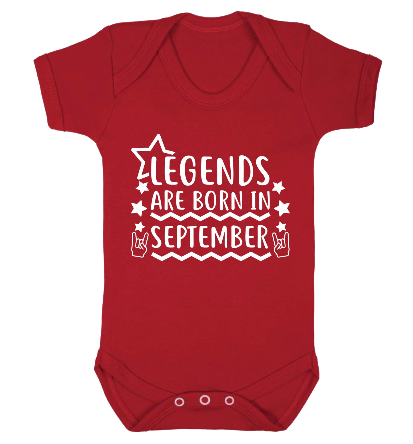Legends are born in September Baby Vest red 18-24 months