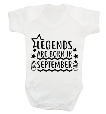 Legends are born in September Baby Vest white 18-24 months