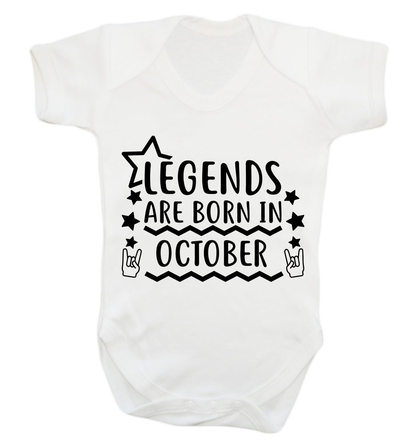 Legends are born in October Baby Vest white 18-24 months