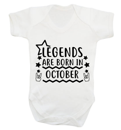 Legends are born in October Baby Vest white 18-24 months