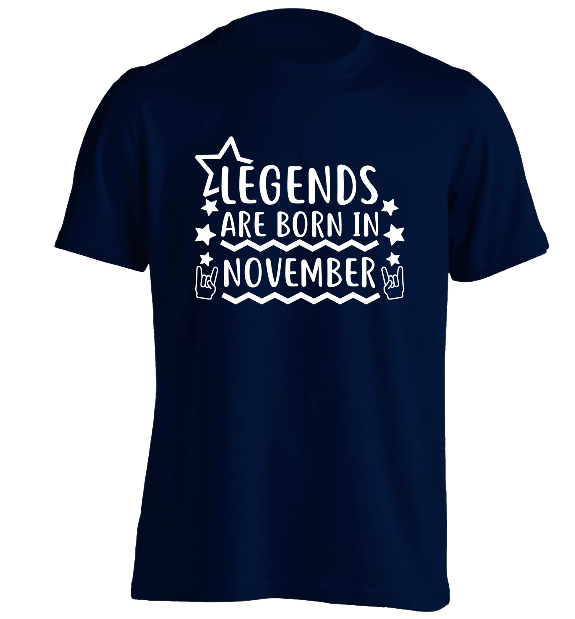 Legends are born in November adults unisex navy Tshirt 2XL