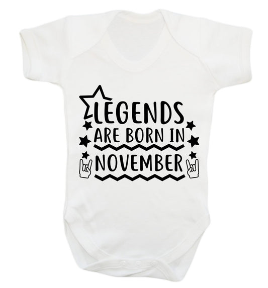 Legends are born in November Baby Vest white 18-24 months