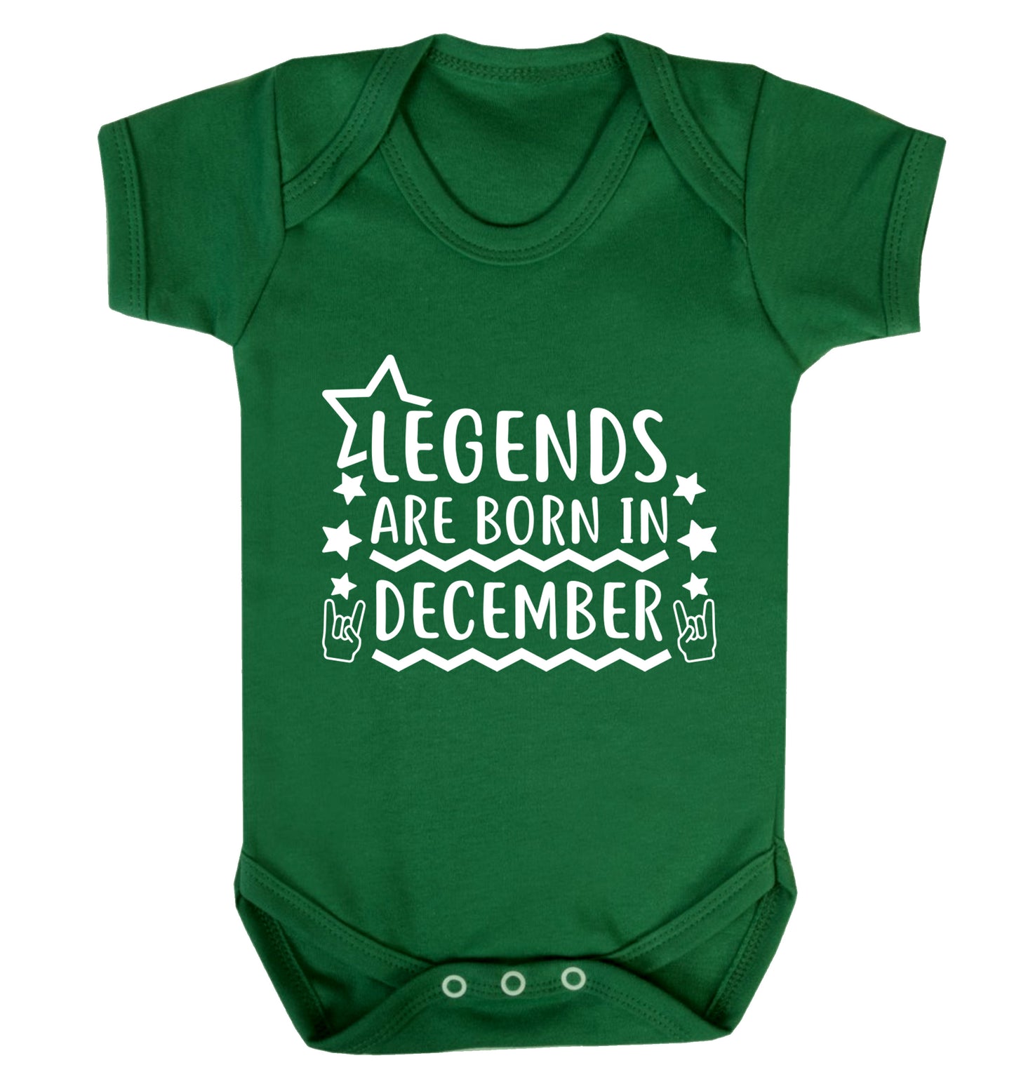 Legends are born in December Baby Vest green 18-24 months