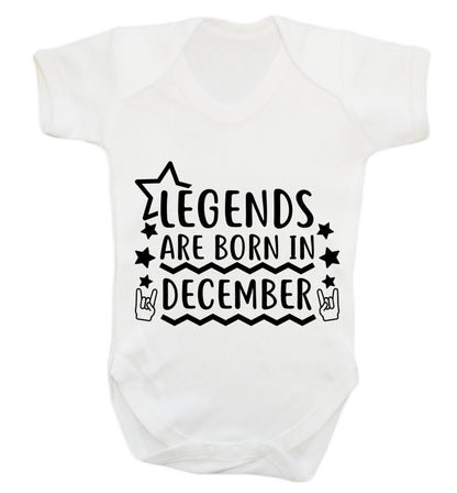 Legends are born in December Baby Vest white 18-24 months