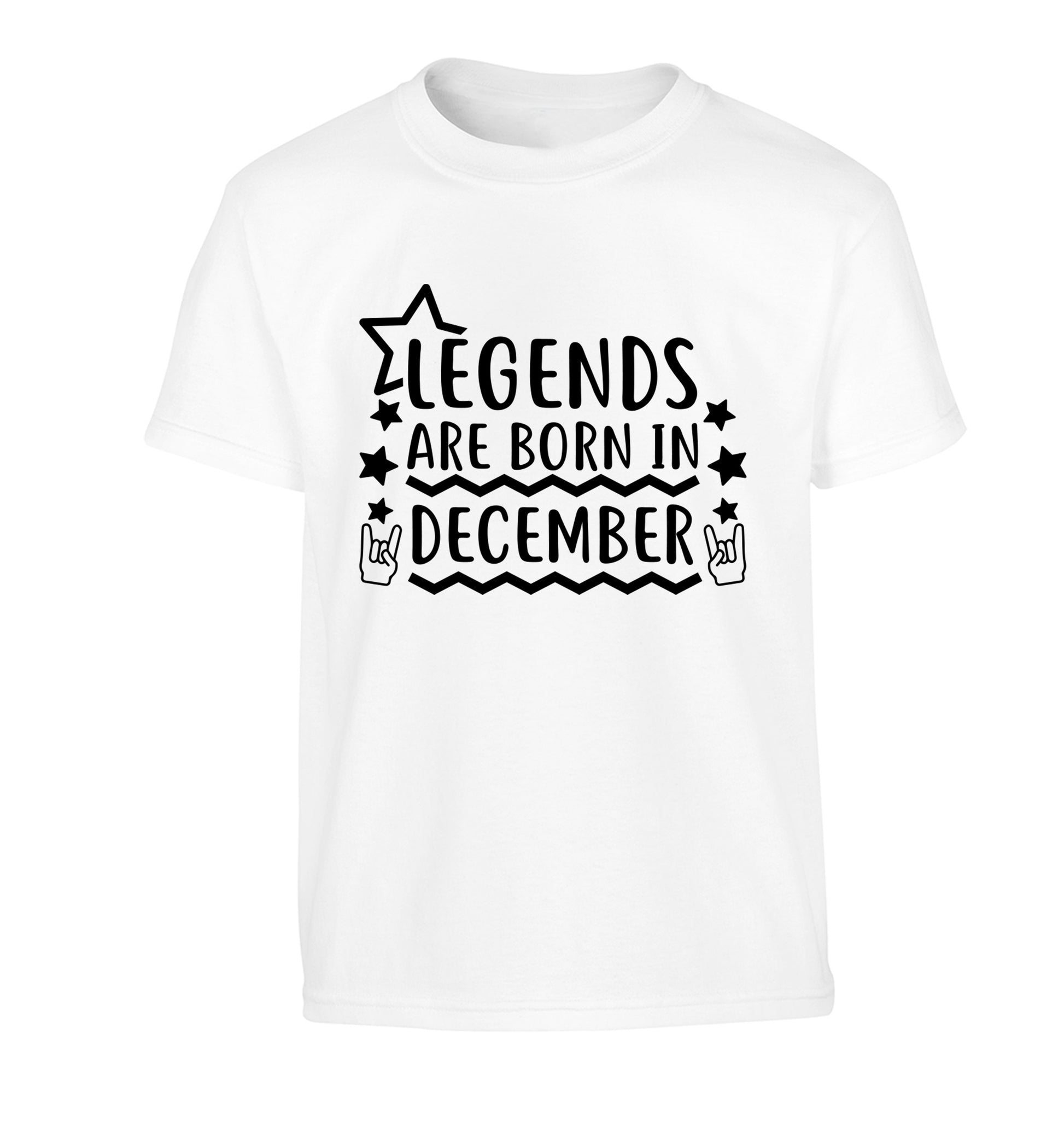 Legends are born in December Children's white Tshirt 12-13 Years