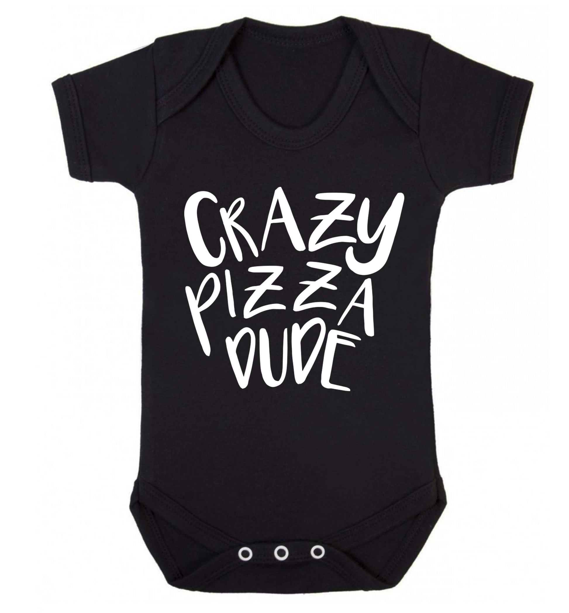 Crazy pizza dude Baby Vest black 18-24 months