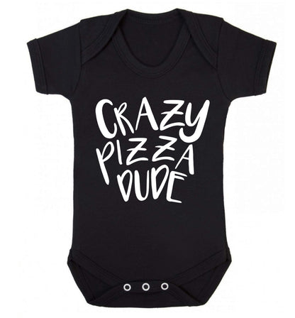 Crazy pizza dude Baby Vest black 18-24 months