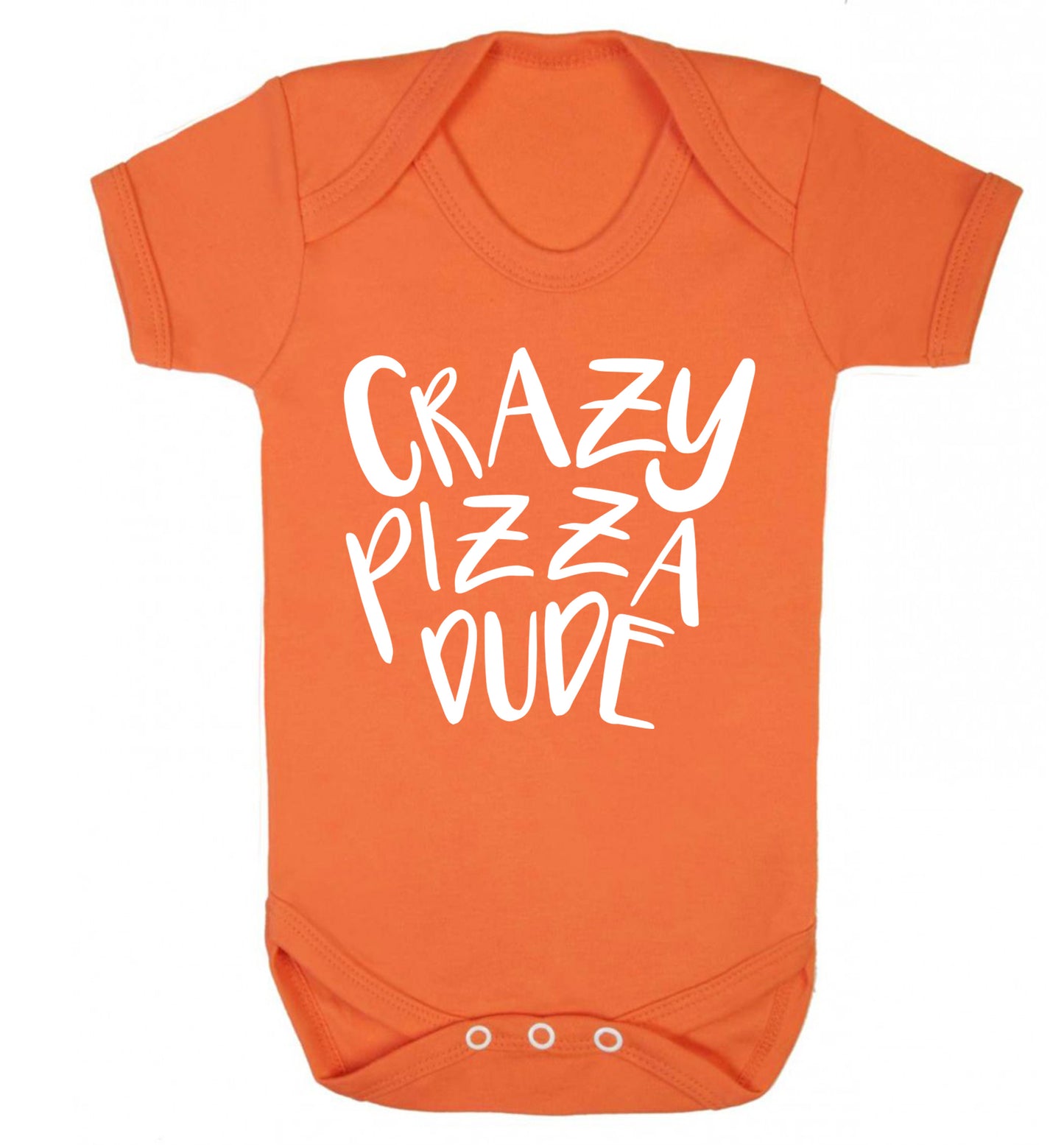 Crazy pizza dude Baby Vest orange 18-24 months