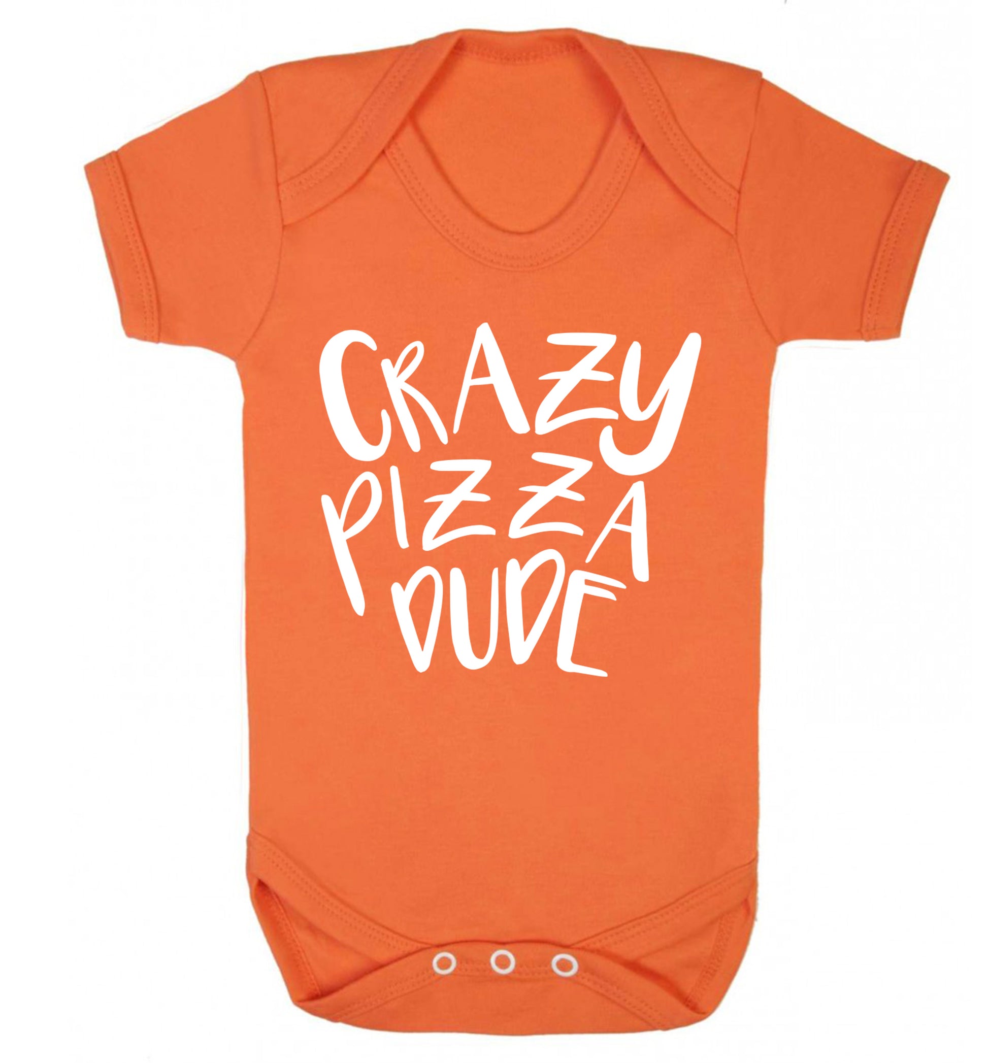 Crazy pizza dude Baby Vest orange 18-24 months