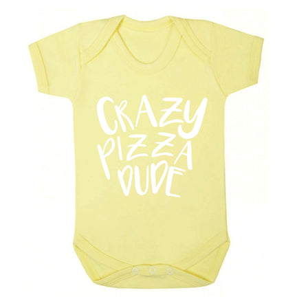 Crazy pizza dude Baby Vest pale yellow 18-24 months