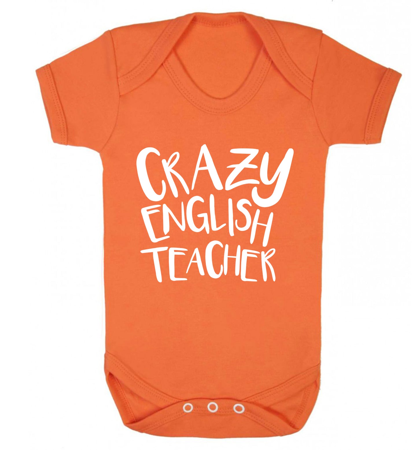 Crazy English Teacher Baby Vest orange 18-24 months