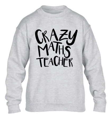 Crazy maths teacher children's grey sweater 12-13 Years