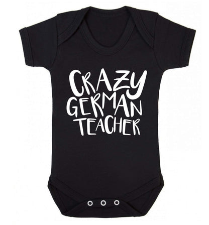 Crazy german teacher Baby Vest black 18-24 months