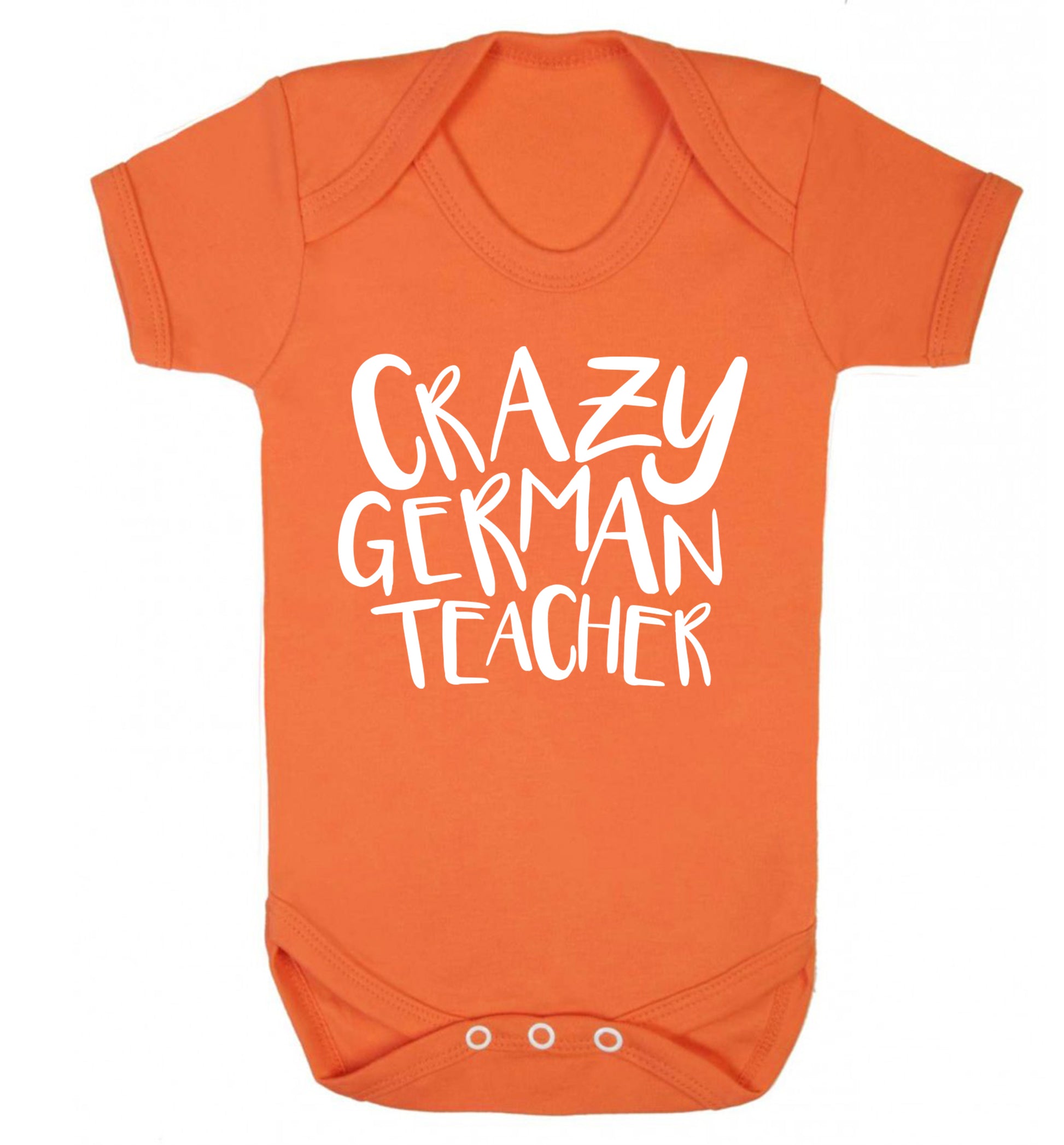 Crazy german teacher Baby Vest orange 18-24 months