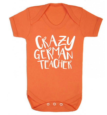 Crazy german teacher Baby Vest orange 18-24 months