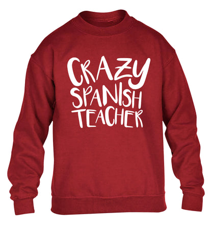 Crazy spanish teacher children's grey sweater 12-13 Years