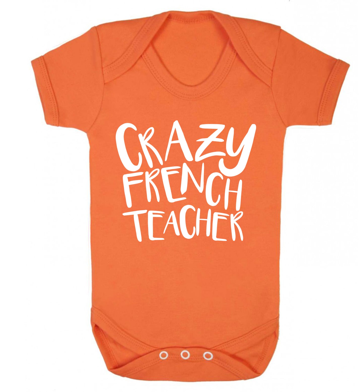 Crazy french teacher Baby Vest orange 18-24 months