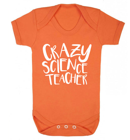 Crazy science teacher Baby Vest orange 18-24 months