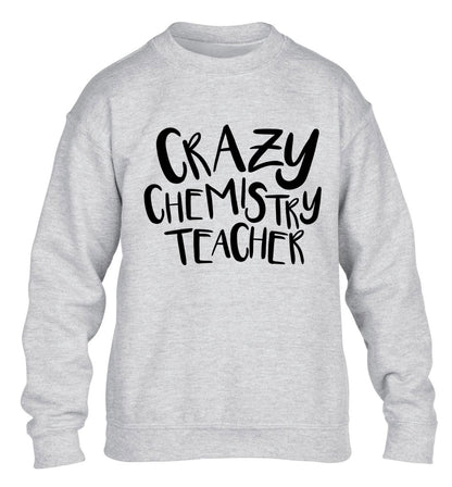 Crazy chemistry teacher children's grey sweater 12-13 Years