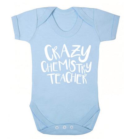 Crazy chemistry teacher Baby Vest pale blue 18-24 months