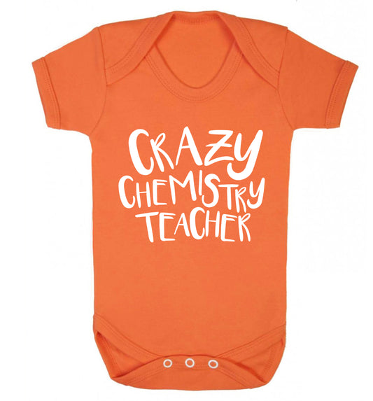 Crazy chemistry teacher Baby Vest orange 18-24 months