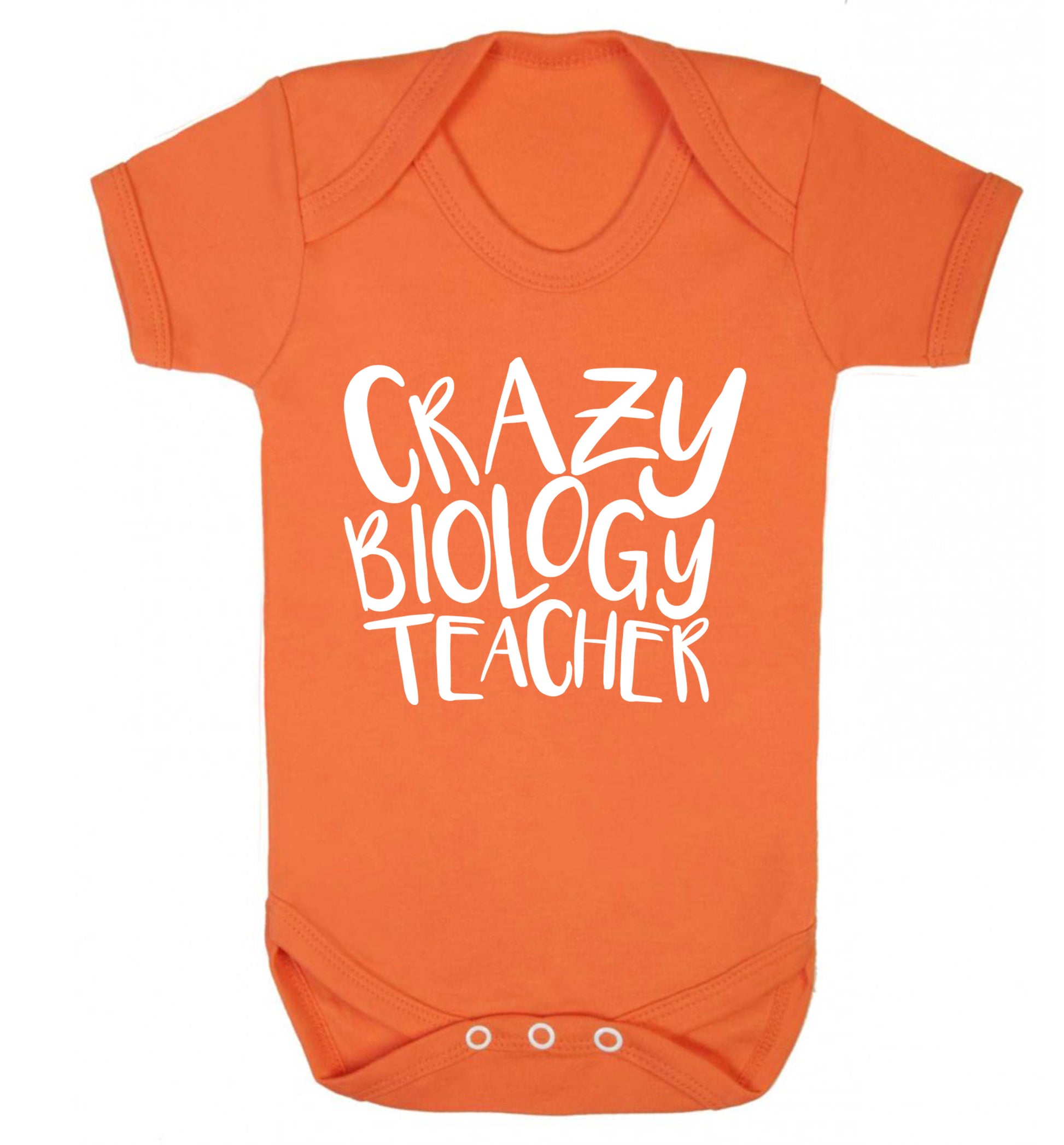 Crazy biology teacher Baby Vest orange 18-24 months