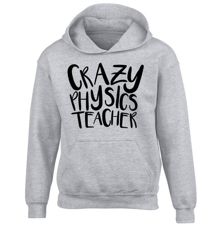 Crazy physics teacher children's grey hoodie 12-13 Years