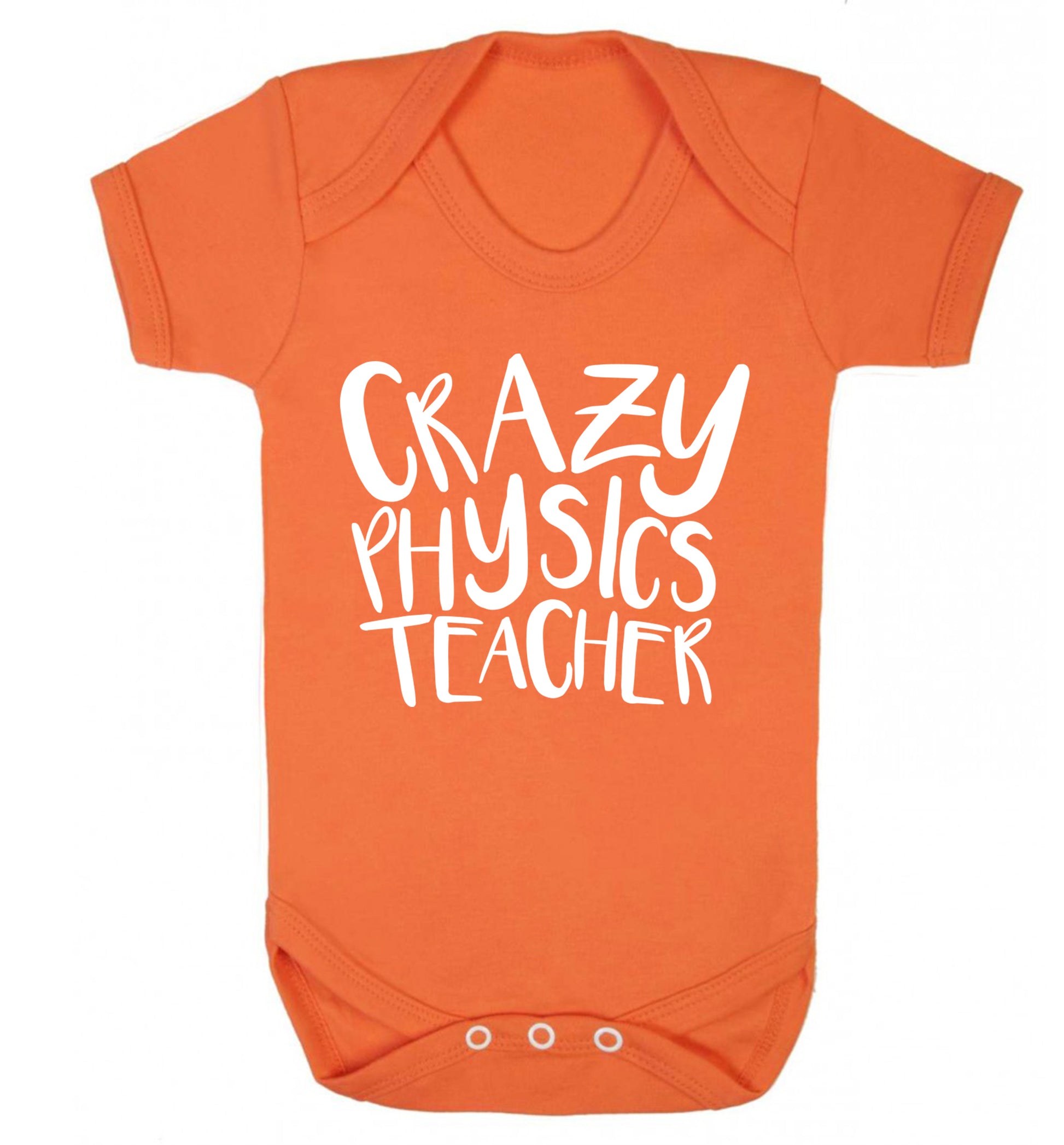 Crazy physics teacher Baby Vest orange 18-24 months
