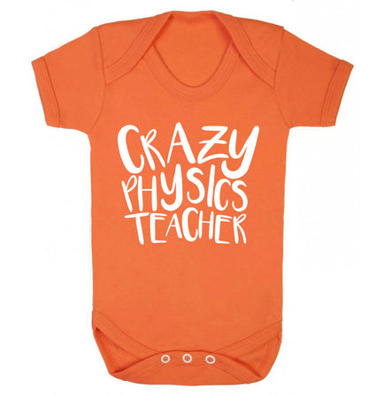 Crazy physics teacher Baby Vest orange 18-24 months