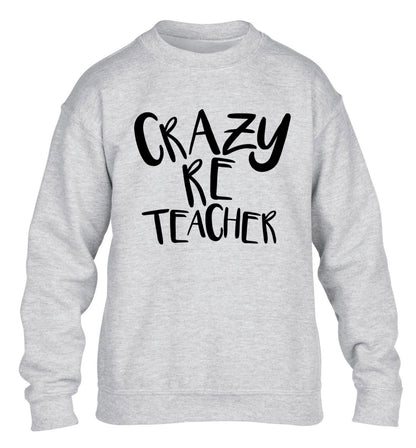 Crazy RE teacher children's grey sweater 12-13 Years